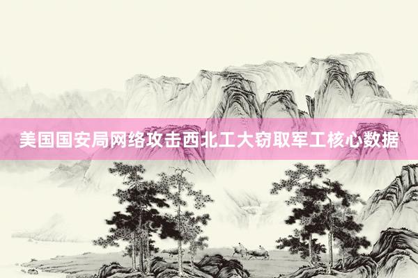 美国国安局网络攻击西北工大窃取军工核心数据