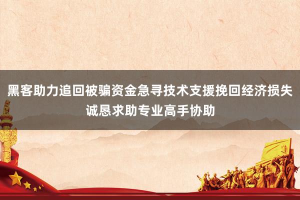 黑客助力追回被骗资金急寻技术支援挽回经济损失诚恳求助专业高手协助